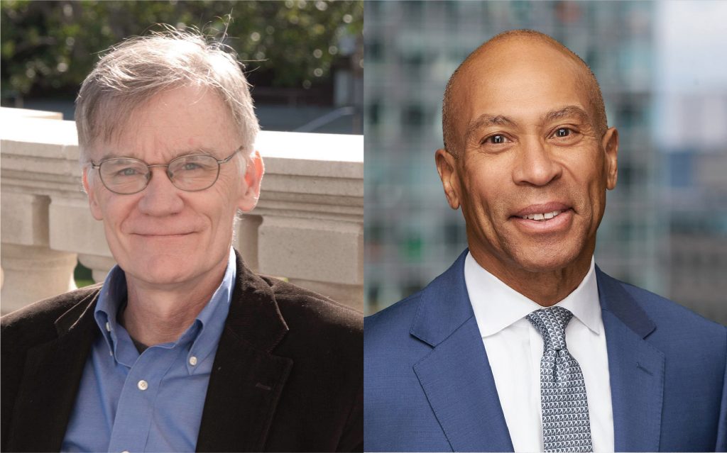Photos of David W. Blight and Deval Patrick