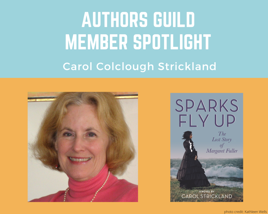 author Carol Strickland and her book Sparks Fly Up